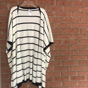 Navy and white stripped kimono/wrap